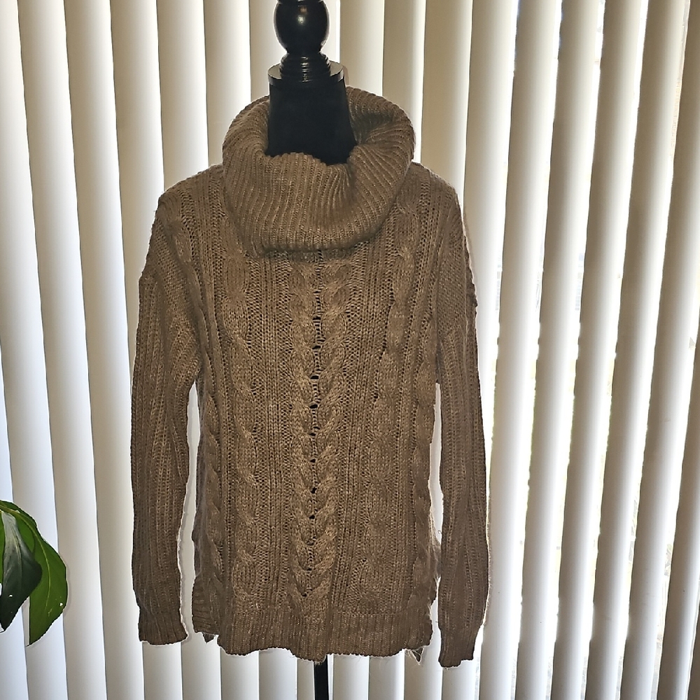 Retrod Taupe Knit Sweater Size L Tote H